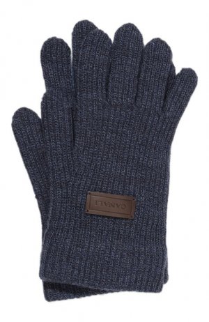 Шерстяные перчатки Canali. Цвет: синий