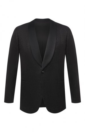 Пиджак из шерсти и шелка Zilli. Цвет: чёрный