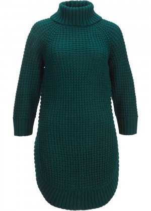 Вязаный пуловер bonprix. Цвет: зеленый