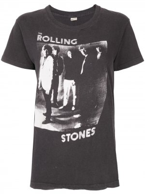 Футболка Rolling Stones 1980-х годов Fake Alpha Vintage. Цвет: черный