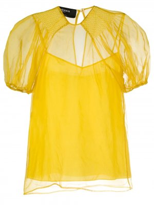 Блузка с пышными рукавами Rochas. Цвет: желтый