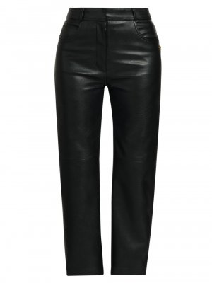 Укороченные брюки из веганской кожи Alter Mat , черный Stella McCartney