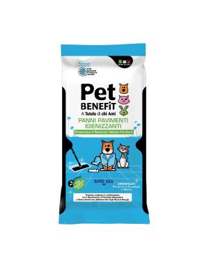 Очищающие влажные салфетки для уборки за животными Pet Benefit. Цвет: голубой