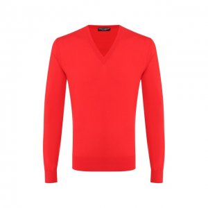 Хлопковый пуловер Dolce & Gabbana. Цвет: красный