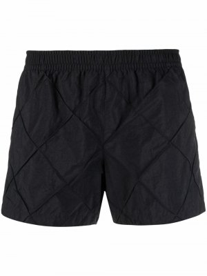 Geometric-pattern slip-on swim shorts Bottega Veneta. Цвет: черный