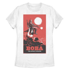 Детская футболка «Звездные войны: Книга Бобы Фетта» красного цвета с графическим рисунком и плакатом «Боба» Star Wars
