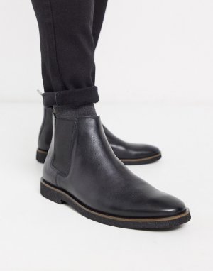 Черные кожаные ботинки челси -Черный WALK LONDON