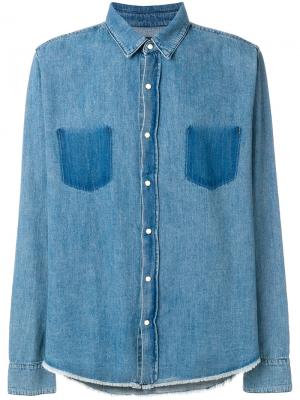 Джинсовая рубашка с иммитацией карманов Rta. Цвет: синий