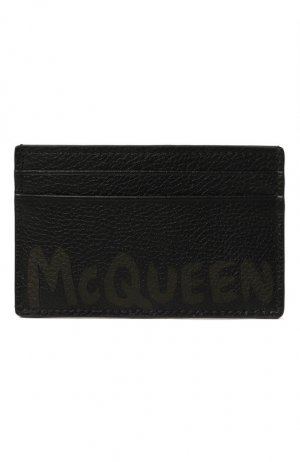 Кожаный футляр для кредитных карт Alexander McQueen. Цвет: чёрный
