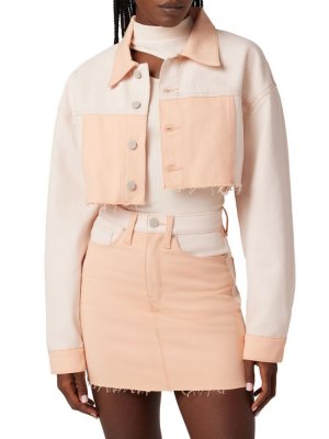 Укороченная куртка с цветными блоками , цвет Pink Sand Hudson