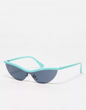 Эксклюзивные фестивальные солнцезащитные очки x ASOS с контрастным верхом синего цвета Jeepers Peepers