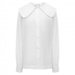 Хлопковая блузка JW Anderson. Цвет: белый