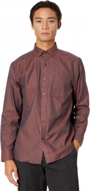 Классическая рубашка с длинным рукавом , цвет Rust Twill Windowpane Johnston & Murphy
