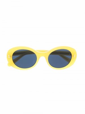 Солнцезащитные очки в круглой оправе Stella McCartney Eyewear. Цвет: желтый