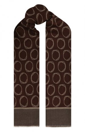Шерстяной шарф Corneliani. Цвет: коричневый
