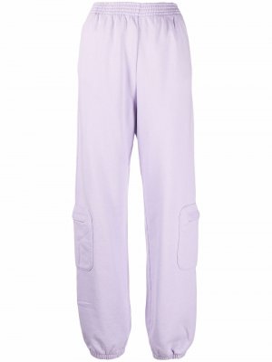 Спортивные брюки с эластичным поясом MM6 Maison Margiela. Цвет: фиолетовый