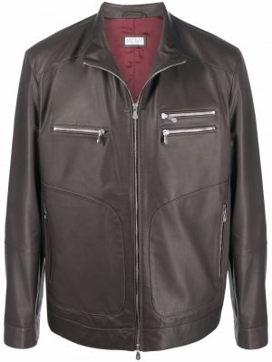 Куртка на молнии Brunello Cucinelli. Цвет: коричневый