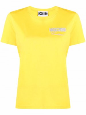 Logo-print short-sleeve T-shirt Moschino. Цвет: желтый