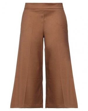 Укороченные брюки TRY ME. Цвет: коричневый