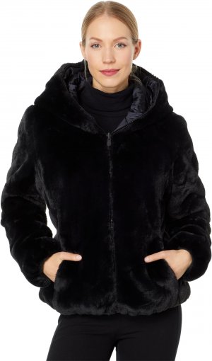 Куртка Laila - Short Reversible Faux Fur Save the Duck, черный Duck. Цвет: черный