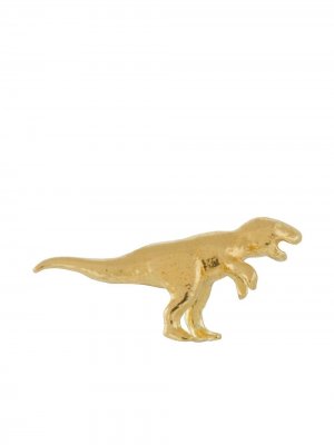Серьга-гвоздик Teeny T-Rex из желтого золота Alex Monroe. Цвет: золотистый