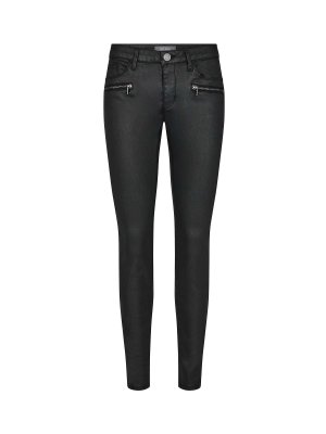 Узкие джинсы с молнией и покрытием MOS MOSH Charlie, черные