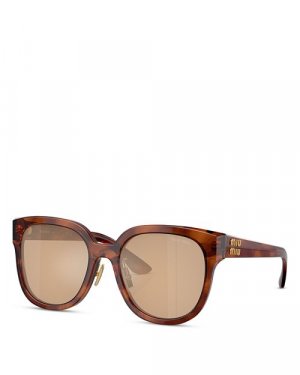 Квадратные солнцезащитные очки, 55 мм , цвет Brown Miu