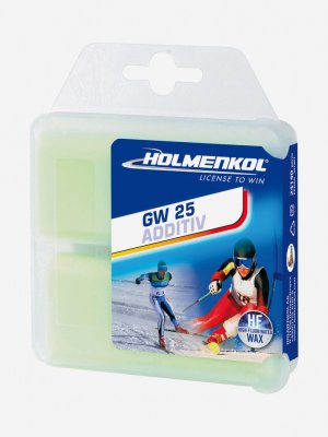 Мазь скольжения твердая для лыж и сноубордов HOLMENKOL Additiv High Fluor GW 25, Зеленый. Цвет: зеленый