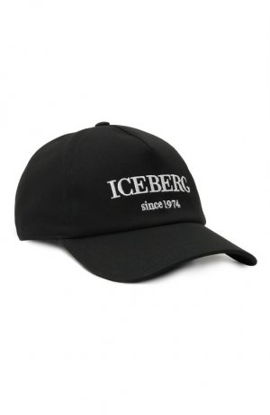 Хлопковая бейсболка Iceberg. Цвет: чёрный