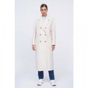 Пальто , размер 42, белый Electrastyle. Цвет: кремовый/белый
