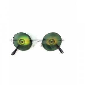 Солнцезащитные очки , серебряный СмеХторг. Цвет: серебристый/коричневый-белый