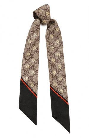 Шелковый шарф-бандо Gucci. Цвет: чёрный