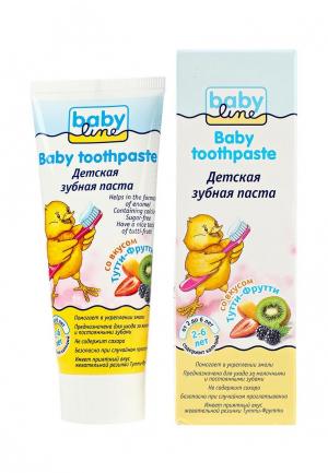 Зубная паста Babyline Детская со вкусом Тутти-Фрутти, 75 мл. Цвет: прозрачный