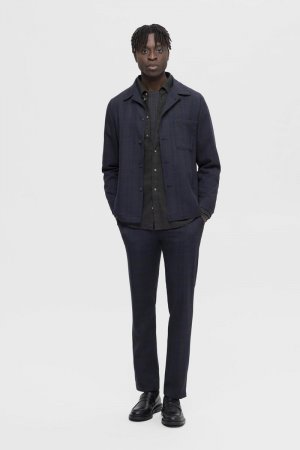Пиджак из модала с пуговицами и передним карманом. , темно-синий Selected