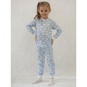 Пижама детская, G25-3122SET , размер 110, слоники, белая для мальчика девочки Guahoo. Цвет: белый