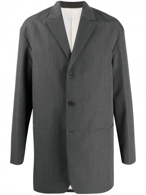Однобортный пиджак оверсайз OAMC. Цвет: серый