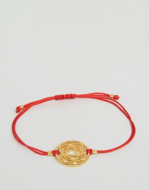 Браслет-шнурок Root Chakara Ottoman Hands. Цвет: золотой