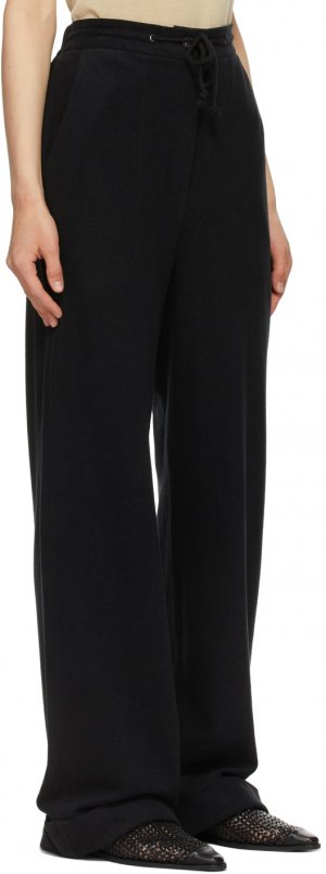 Black Drawstring Trousers Kim Matin. Цвет: black