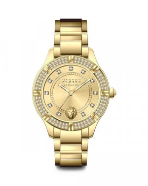 Часы Canton Road с кристаллами, 36 мм , цвет Gold Versus Versace