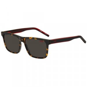 Солнцезащитные очки, красный, коричневый HUGO. Цвет: красный