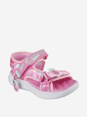 Сандалии для девочек Jumpsters Sandal, Розовый, размер 30 Skechers. Цвет: розовый