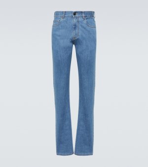 Прямые джинсы с 5 карманами , синий Canali