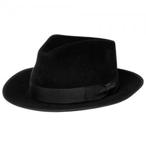 Шляпа федора ALFRED FEDORA, размер 57 Laird. Цвет: черный