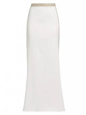 Макси-юбка Marilynn с кристаллами на талии , цвет off white Alice + Olivia