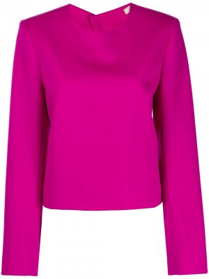 Блузка с открытой спиной Nina Ricci. Цвет: розовый