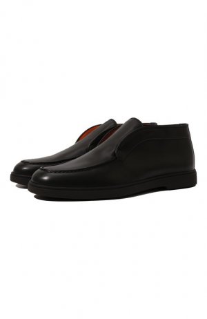 Кожаные ботинки Yalta Santoni. Цвет: чёрный