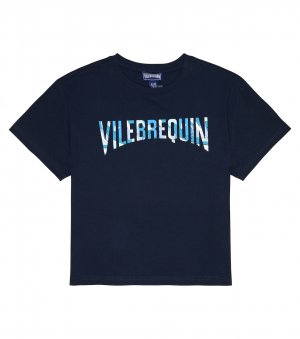 Хлопковая футболка с принтом Teddy , синий Vilebrequin