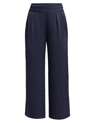 Укороченные атласные брюки широкого кроя Joss , темно-синий Ramy Brook