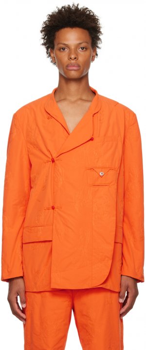Оранжевый пиджак с вышивкой Feng Chen Wang