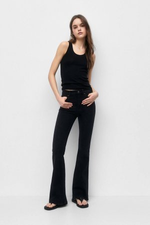 Расклешенные джинсы с завышенной талией , черный Pull&Bear